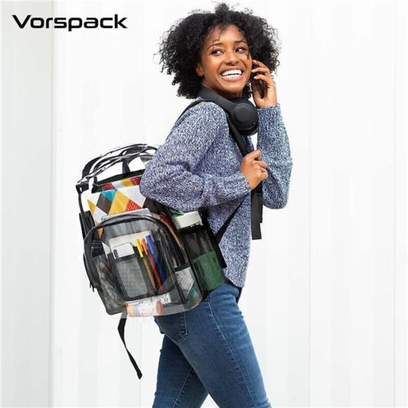 Clear Backpack Heavy Duty PVC Transparent Backpack - Picture 3 of 6